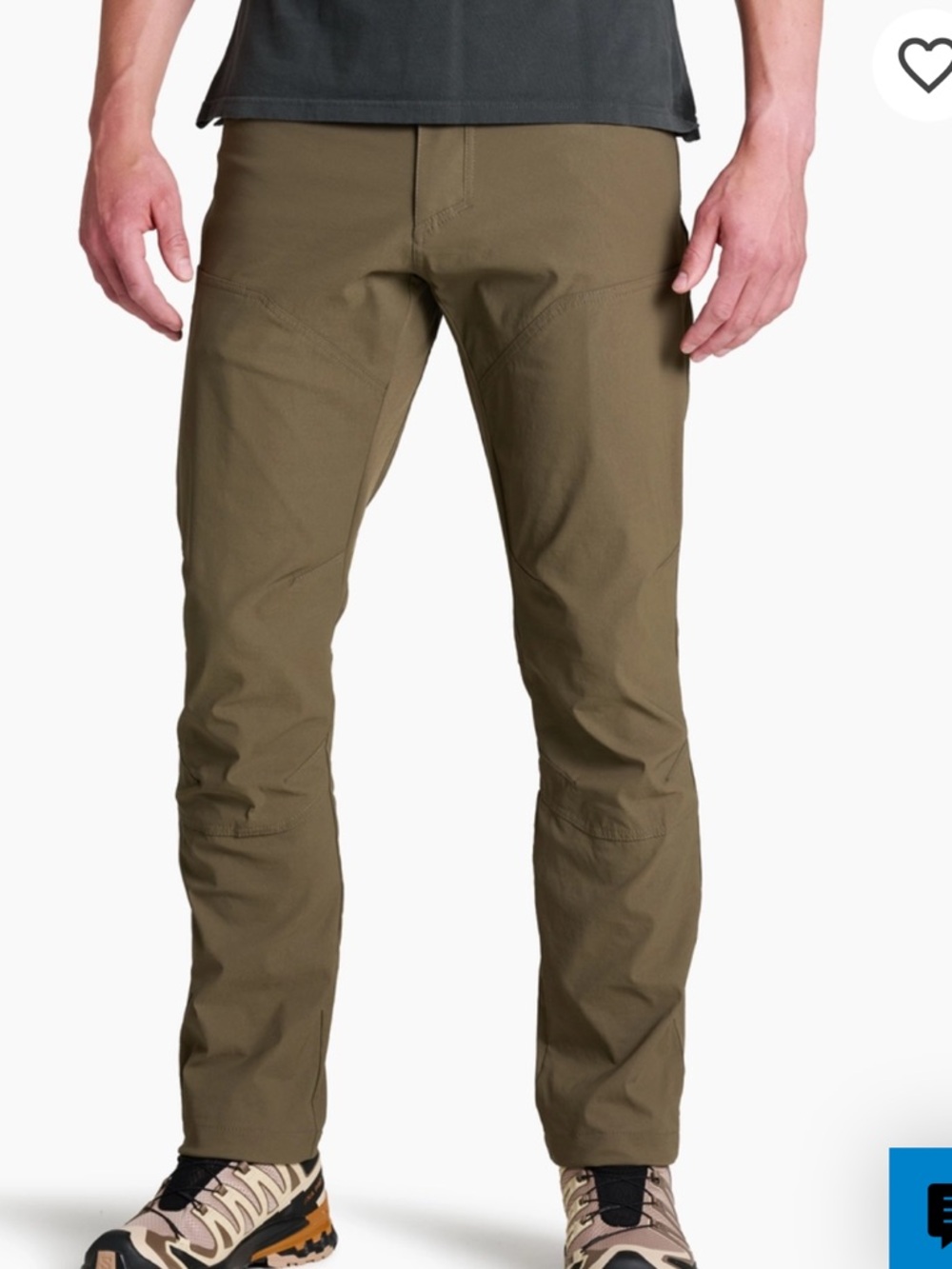 KÜHL RENEGADE ROCK PANT Water resistant performance fabric  olive  34 x 32